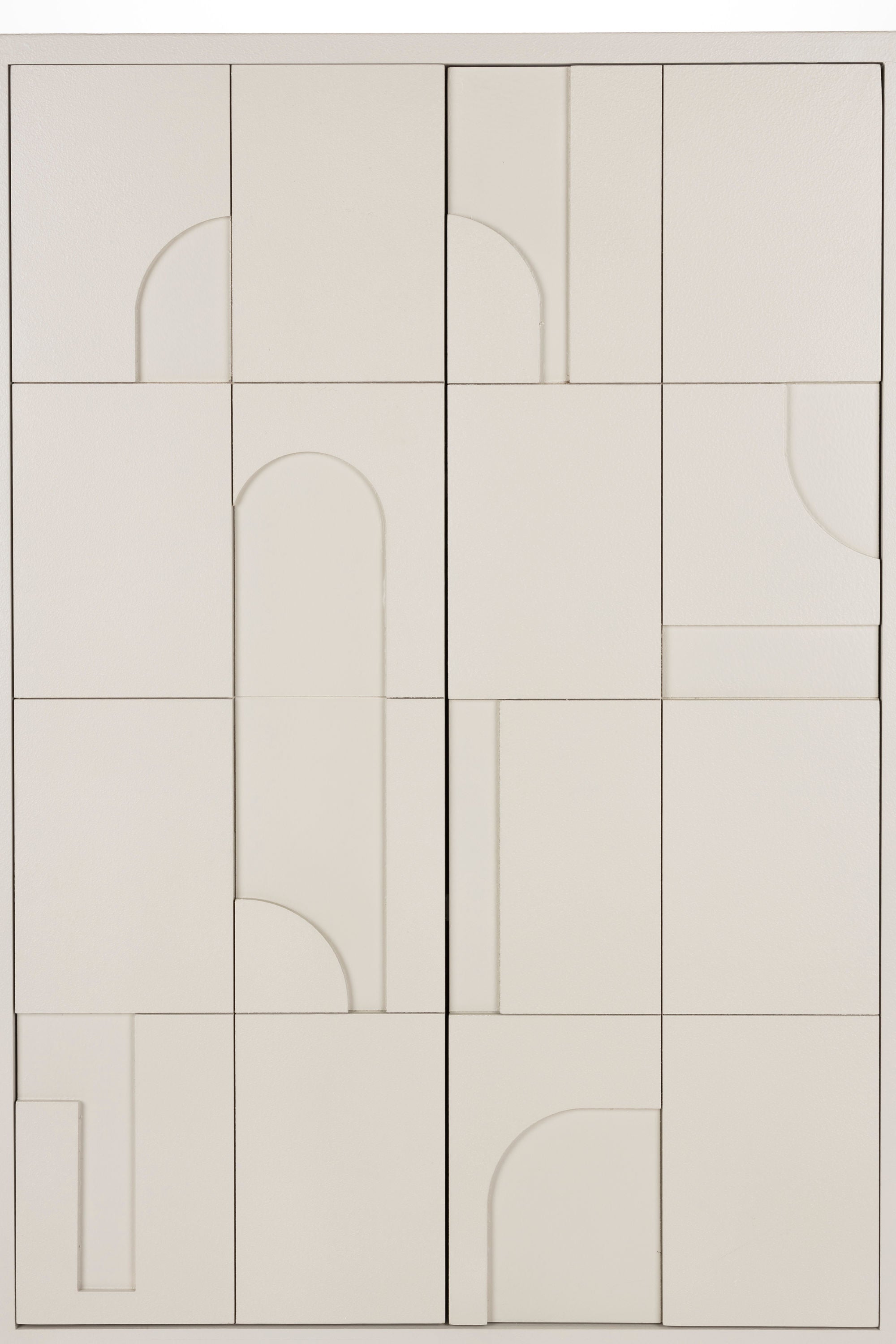 Funk Geometric Off White High Cabinet